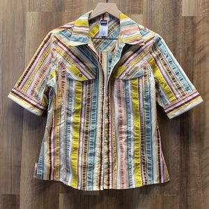 PATAGONIA - Rare Vintage Button Down Striped Shirt, short sleeve, size S
